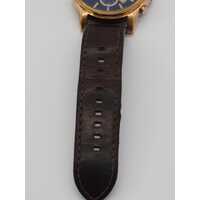 Armani Exchange AX2508 Men’s Blue Rose Gold Chronograph Watch in Leather Band