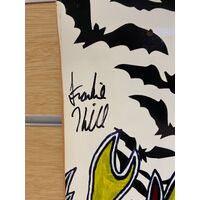 Frankie Hill Artist Series 4-50 Custom Bulldog/Bat Decal Finish Skateboard Deck