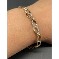Ladies 18ct Yellow Gold Fancy Link Bracelet (Pre-Owned)