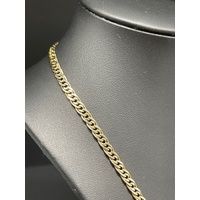 Unisex 9ct Yellow Gold Double Curb Link Necklace (Pre-Owned)