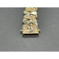 Mens 9ct Yellow Gold Chunky Curb Link Bracelet (Pre-Owned)