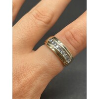 Mens 10ct Yellow Gold Diamond Ring (Pre-Owned)