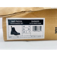 Dr. Martens 1460 Pascal Tie Dye Black Charcoal Grey Unisex Boots