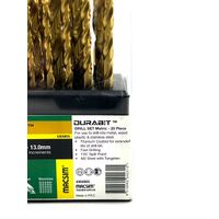 NEW Durabit 25 Piece HSS Jobber Drill Set Metric Titanium Coated 43EAM25