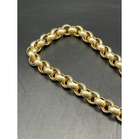 Ladies 10ct Yellow Gold Belcher Link Bracelet
