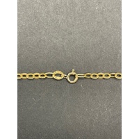 Unisex 18ct Yellow Gold Cable Link Necklace