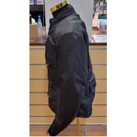 Torque Large Nylon Motorcycle Jacket and Pants Black Reflective and Padded