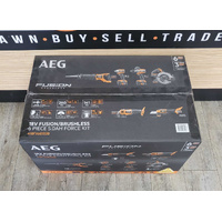 AEG 18V FUSION Brushless 6 Piece 5.0Ah FORCE Tool Kit A18FX6B152B Power Tools