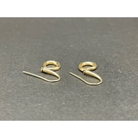 Ladies 10ct Yellow Gold Tear Drop Dangle Earrings