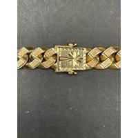 Men's 9ct Yellow Gold Pattern Curb Link Necklace
