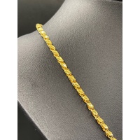 Ladies 22ct Yellow Gold Tulip Link Necklace