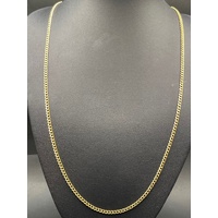 Unisex 9ct Yellow Gold Curb Link Necklace