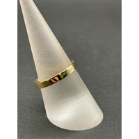 Unisex 18ct Yellow Gold Plain Band Ring