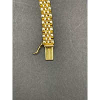 Unisex 18ct Yellow Gold Mesh Link Bracelet