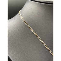 Ladies 9ct Yellow Gold Figaro Link Necklace & Dragonfly Pendant