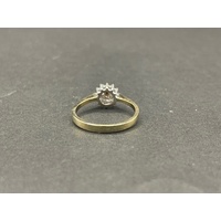 Ladies 9ct Yellow Gold Diamond Cluster Ring