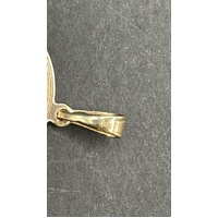 Unisex 9ct Yellow Gold Round Pisces Pendant
