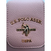 US Polo ASSN Ladies Pink Crossbody Handbag with Detachable Shoulder Strap
