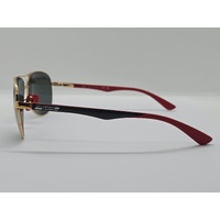 Ray-Ban RB8313M F008/71 61-13 Scuderia Ferrari Arista Gold Green Sunglasses