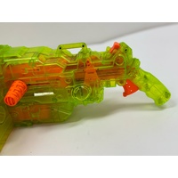 Rare Sonic Green Nerf Gun Vulcan EBF-25 with N-Strike Bullet Holder