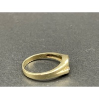 Unisex 9ct Yellow Gold Initial Letter S Ring