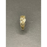 Ladies 9ct Yellow Gold Leaf & Vine Pattern Ring