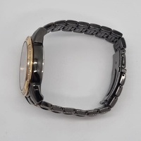 Seiko Solar Chronograph V172-0AV0 Two Tone Crystal Bezel 100m WR Watch