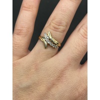 Ladies 9ct Yellow Gold Diamond Cluster Ring