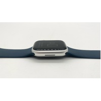 Apple Watch Series 9 45mm GPS Silver Aluminum Case with Storm Blue Sport Band