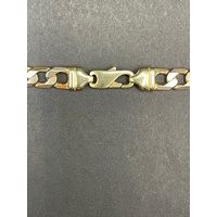 Mens 9ct Yellow Gold Curb Link Necklace