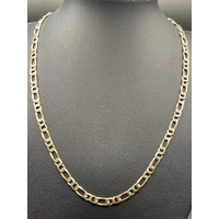 Mens 9ct Yellow Gold Anchor Link Necklace
