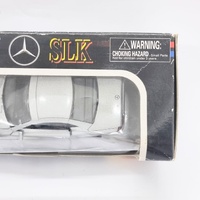 Mercedes-Benz SLK 1:32 Diecast Model Car Silver Open Door Collectible