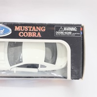 Ford Mustang Cobra 1:32 Diecast Car Model White Open Door Collectible