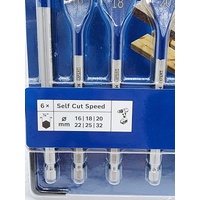 Bosch 2608900334 7 Piece Self Cut Speed Spade Wood Drill Bit Set