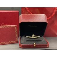 Genuine Cartier Ladies 18ct Yellow Gold Diamond Oval Bangle