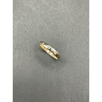 Ladies 9ct Yellow Gold 3 Stone Diamond Ring