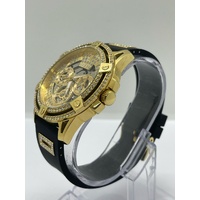 Guess GW0537G2 King Mens Black Gold Tone Multifunction Watch Stainless Case