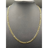 Unisex 18ct Yellow Gold Figaro Link Necklace