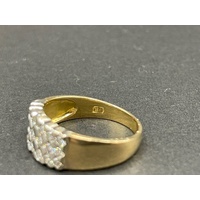 Ladies 18ct Yellow Gold Diamond Cluster Ring