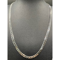 Mens 925 Sterling Silver Curb Link Necklace
