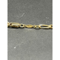 Unisex 18ct Yellow Gold Figaro Link Necklace