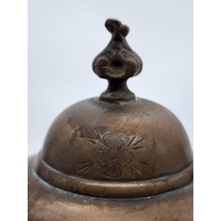 Antique Victorian Era Brass Tilting Kettle with Burner