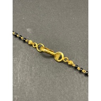 Ladies 22ct Yellow Gold and Bead Fancy Necklace