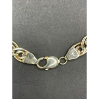 Unisex 9ct Yellow Gold Double Link Bracelet