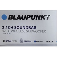 Blaupunkt BPSB21DW 2.1CH Soundbar with Wireless Subwoofer and Remote