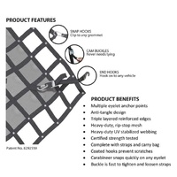 Gladiator Cargo Mesh Tarp LMI-300 Size Large 261 x 302xcm