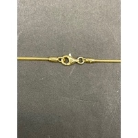 Ladies 18ct Yellow Gold Snake Link Droplet Necklace