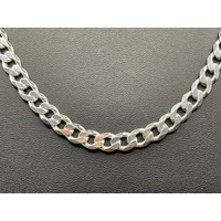 Unisex 925 Sterling Silver Curb Link Necklace