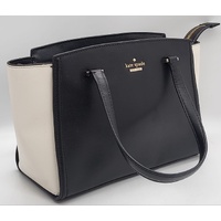 Kate Spade New York Patterson Drive Geraldine Satchel Black and Cream Colorblock