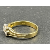 Ladies 18ct Yellow Gold Diamond Cluster Ring